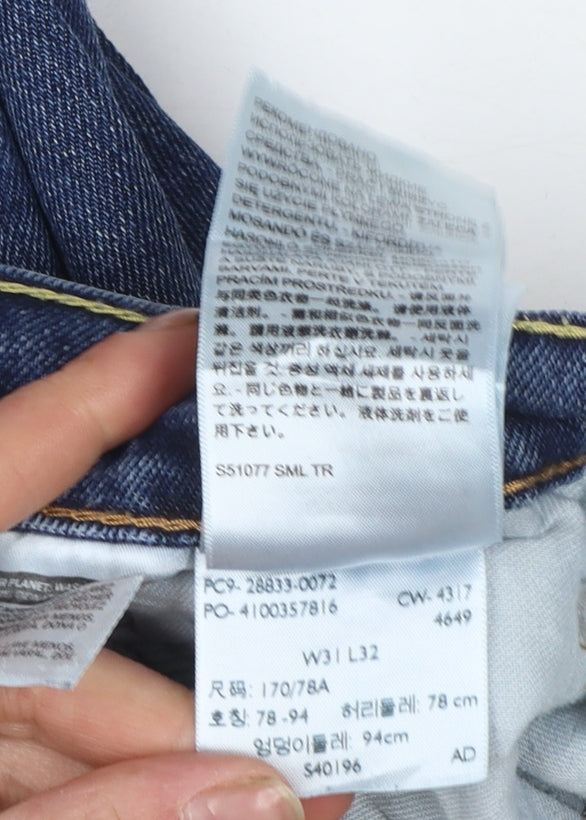 Levi’s 512 Men’s Blue 31x32 Straight Leg Stretch Denim Jeans