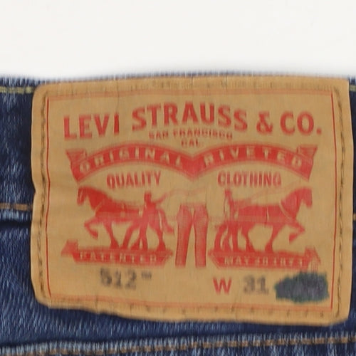 Levi’s 512 Men’s Blue 31x32 Straight Leg Stretch Denim Jeans