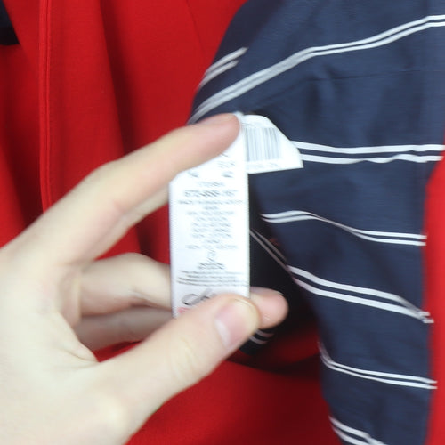 Next Women Red Tailoring Blazer Size 14 Single Breasted Jacket