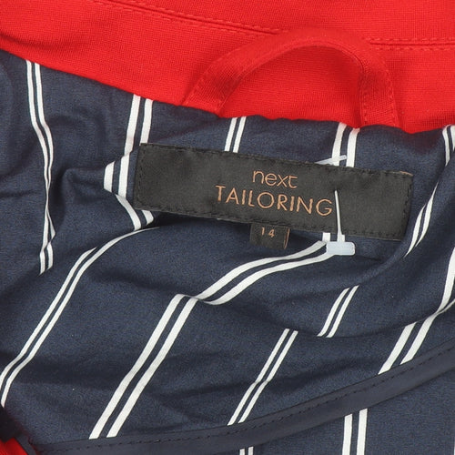 Next Women Red Tailoring Blazer Size 14 Single Breasted Jacket