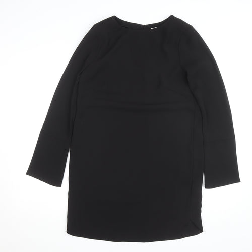 H&M Women’s Black Shift Dress Size 8 Long Sleeve Classic Workwear