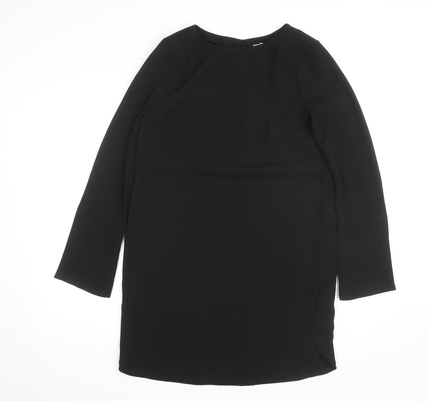 H&M Women’s Black Shift Dress Size 8 Long Sleeve Classic Workwear