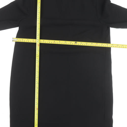 H&M Women’s Black Shift Dress Size 8 Long Sleeve Classic Workwear
