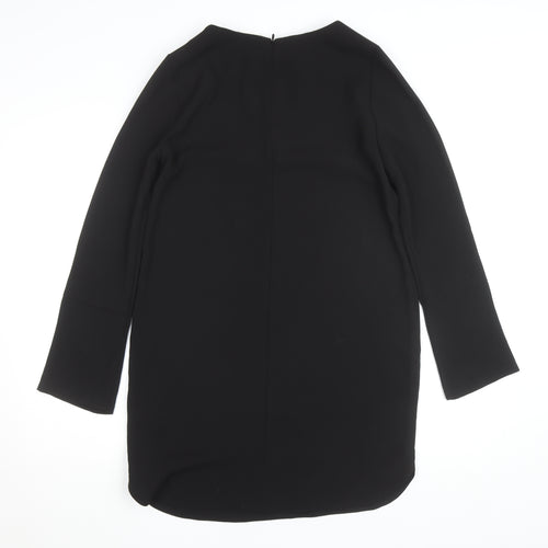 H&M Women’s Black Shift Dress Size 8 Long Sleeve Classic Workwear