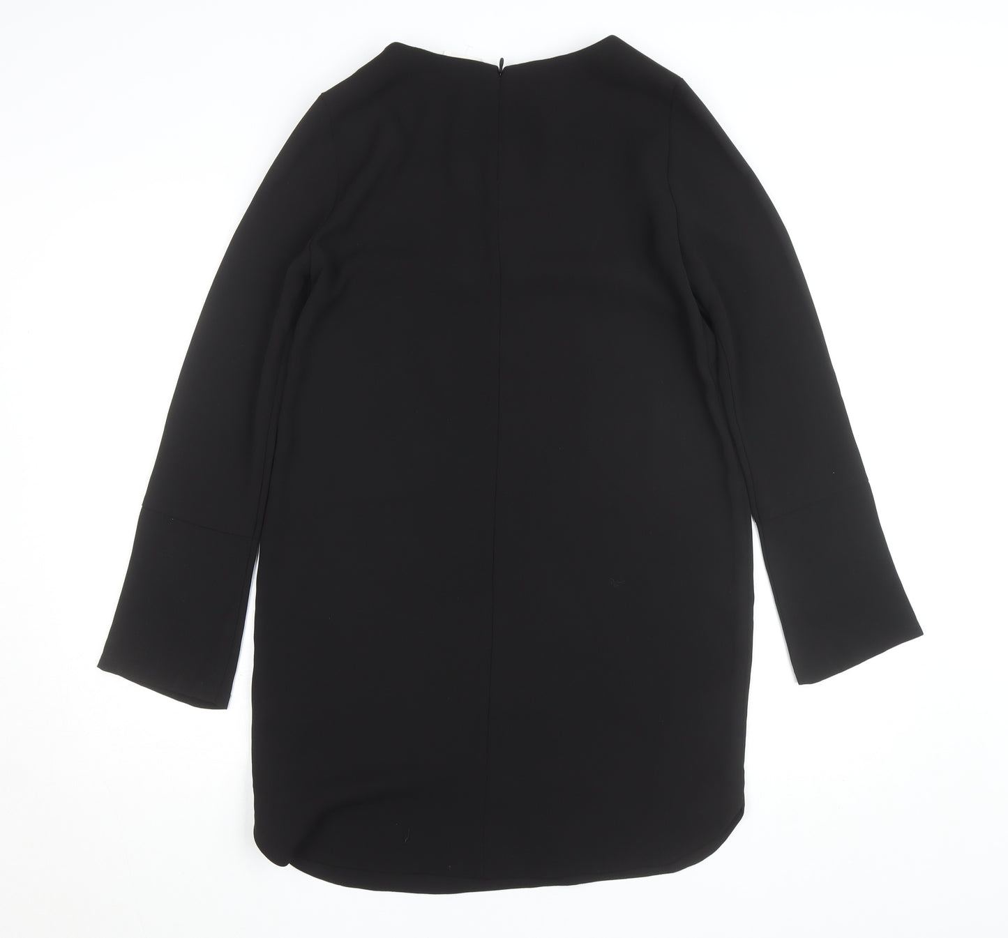 H&M Women’s Black Shift Dress Size 8 Long Sleeve Classic Workwear