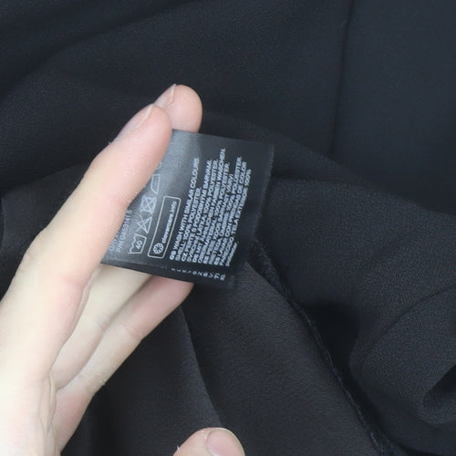 H&M Women’s Black Shift Dress Size 8 Long Sleeve Classic Workwear