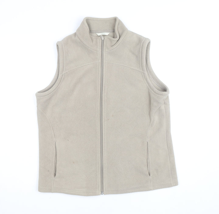 Marks & Spencer Men's Beige Fleece Full Zip Vest Size L