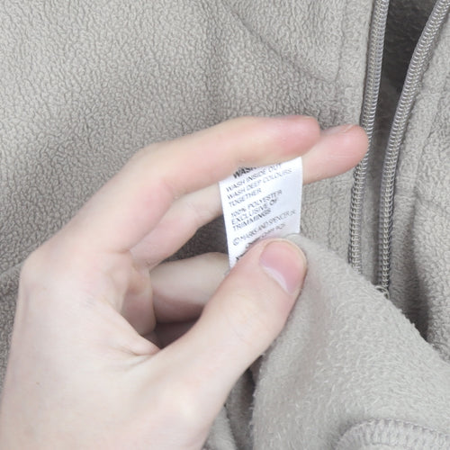 Marks & Spencer Men's Beige Fleece Full Zip Vest Size L
