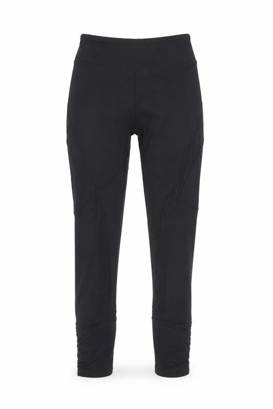 Kyodan Womens Black Small Leggings Reflective Zip Pocket Activewear