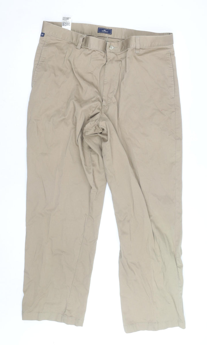 Dockers Men's Beige Chino Trousers W38 L32 Cotton Stretch Regular Fit