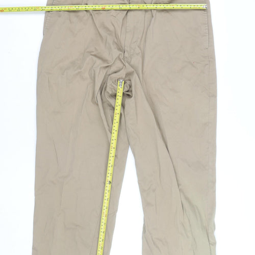 Dockers Men's Beige Chino Trousers W38 L32 Cotton Stretch Regular Fit