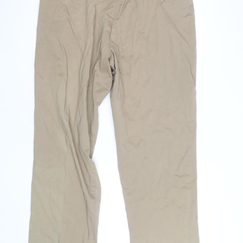 Dockers Men's Beige Chino Trousers W38 L32 Cotton Stretch Regular Fit