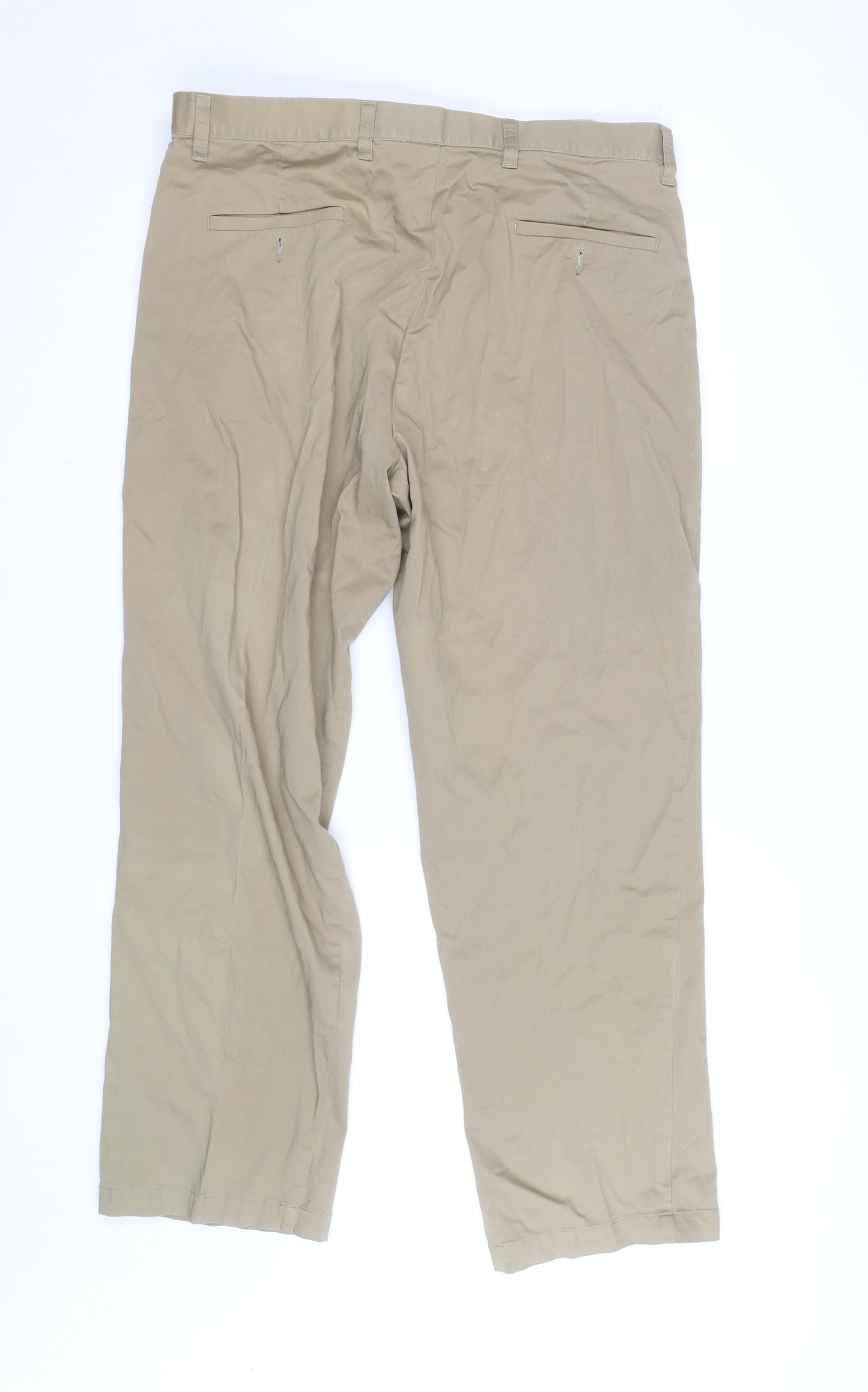 Dockers Men's Beige Chino Trousers W38 L32 Cotton Stretch Regular Fit