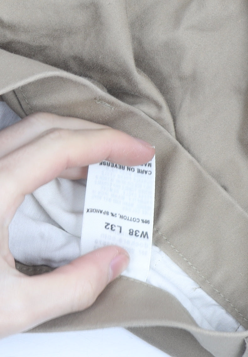 Dockers Men's Beige Chino Trousers W38 L32 Cotton Stretch Regular Fit