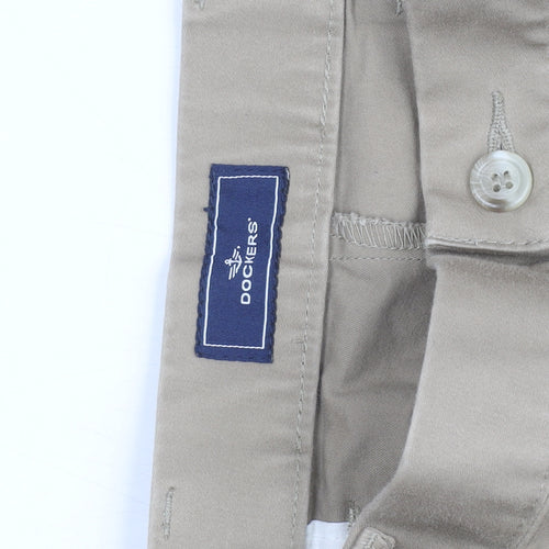 Dockers Men's Beige Chino Trousers W38 L32 Cotton Stretch Regular Fit