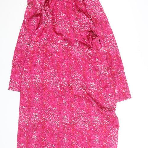 Paul Costelloe Living Studio Women’s Pink Abstract Wrap Dress Size 12