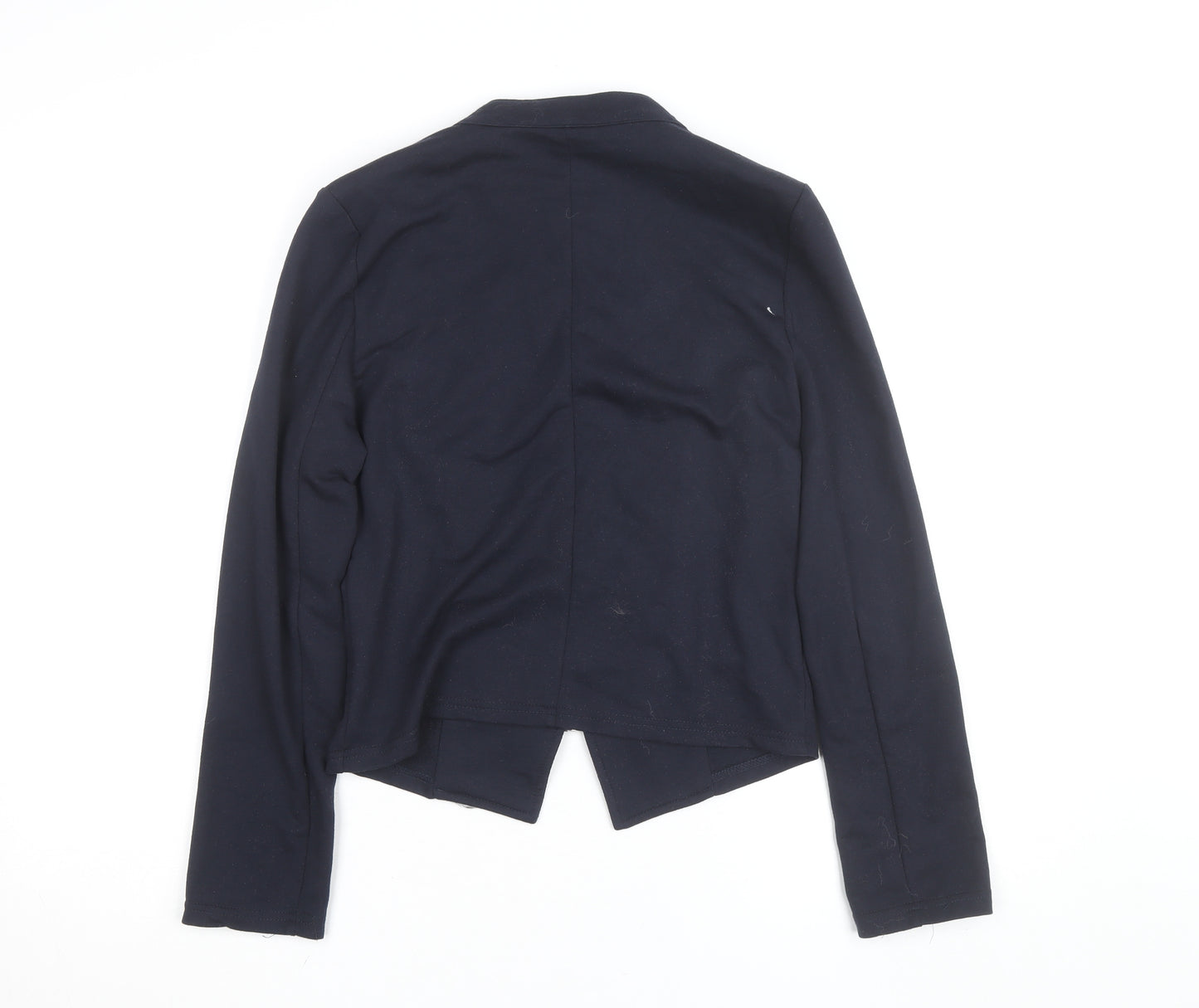 Cute Women's Navy Blue Military Style Blouse UK 12 Zip Front