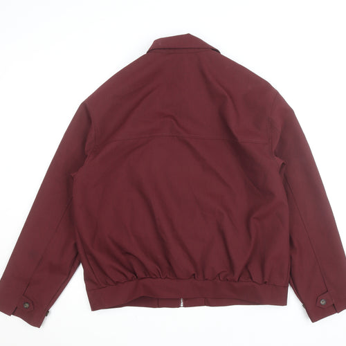 Zara Women Burgundy Single-Breasted Suit Jacket S