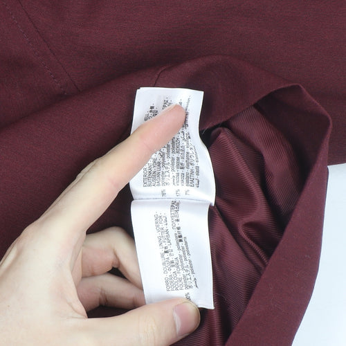 Zara Women Burgundy Single-Breasted Suit Jacket S