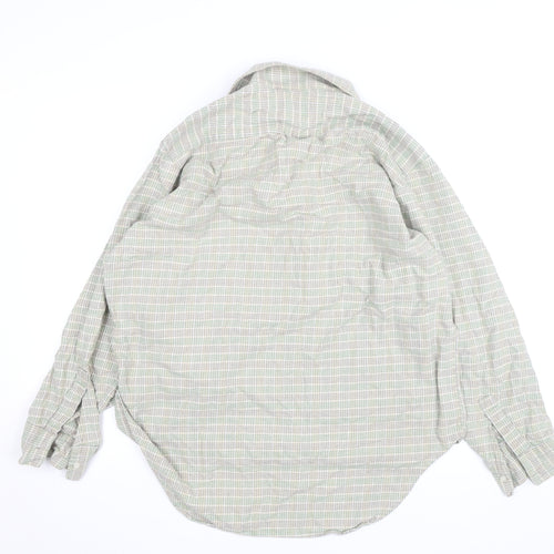 Magee Men’s Beige Check Cotton Long Sleeve Casual Shirt Size 40