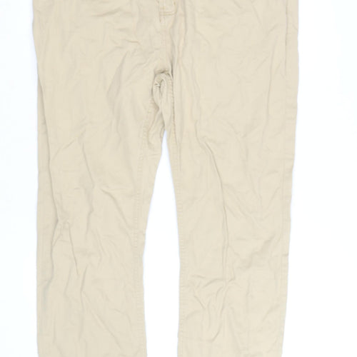 Denim Co. Men's Beige Chino Trousers 35W 32L Cotton Straight Fit