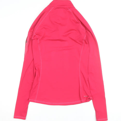 Everlast Womens Pink Long Sleeve 1/4 Zip Gym Training Top Size 8