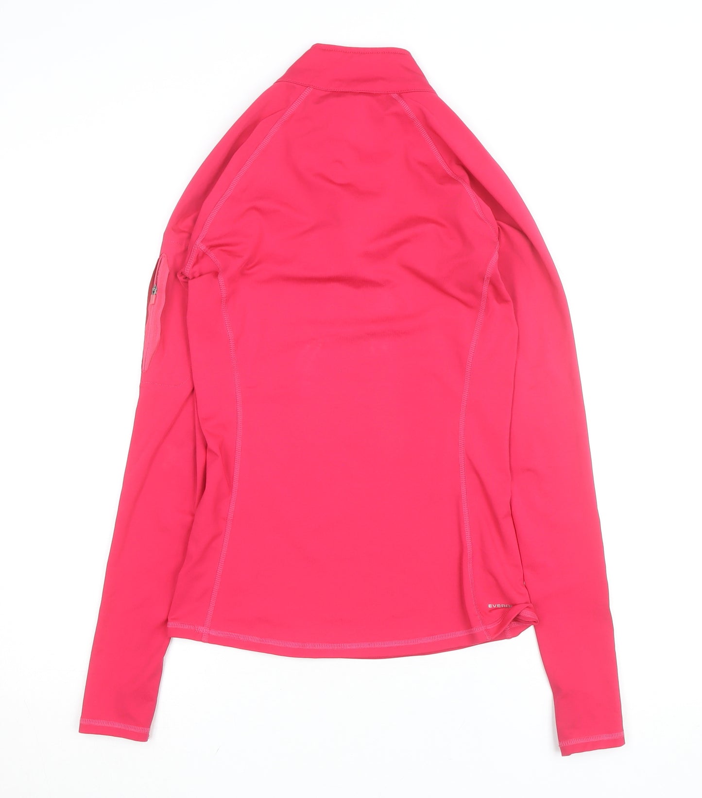 Everlast Womens Pink Long Sleeve 1/4 Zip Gym Training Top Size 8