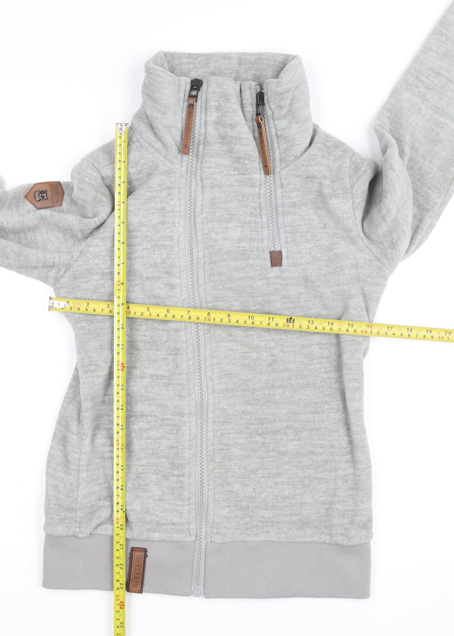 Naketano Men’s Grey Full Zip Fleece Jumper Small