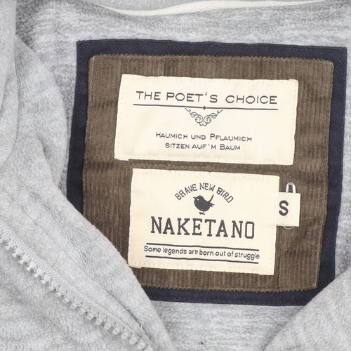 Naketano Men’s Grey Full Zip Fleece Jumper Small