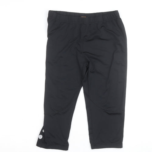 Crivit Women's Black Capri Activewear Trousers Size 14 Quick Dry