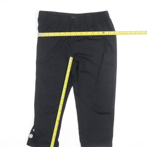 Crivit Women's Black Capri Activewear Trousers Size 14 Quick Dry