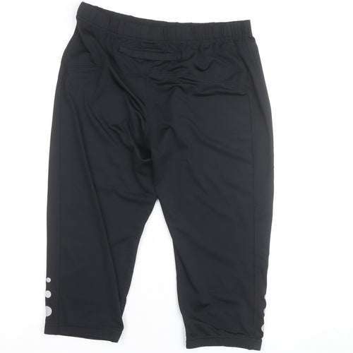 Crivit Women's Black Capri Activewear Trousers Size 14 Quick Dry