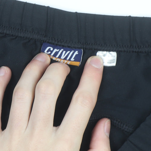 Crivit Women's Black Capri Activewear Trousers Size 14 Quick Dry