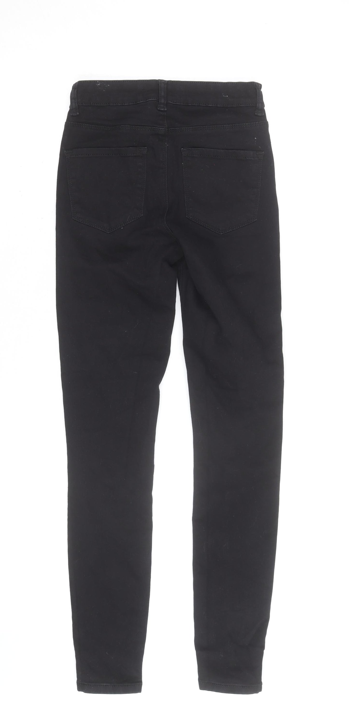 Denim & Co. Women's Black Skinny Jeans Size 8 Mid Rise Stretch Denim