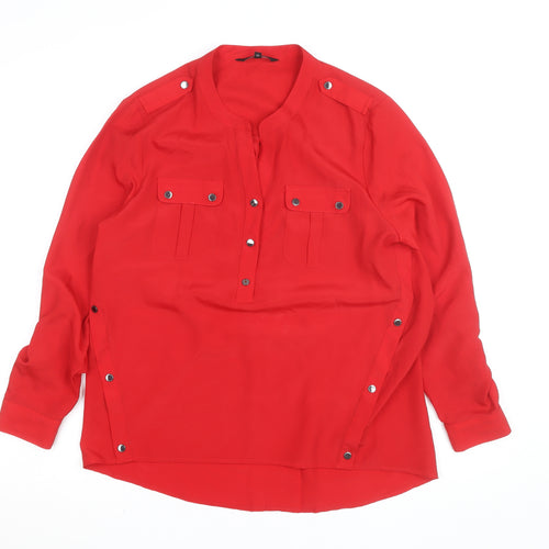 Star by Julien Macdonald Red Women's Size 12 Tunic Blouse