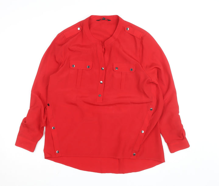 Star by Julien Macdonald Red Women's Size 12 Tunic Blouse