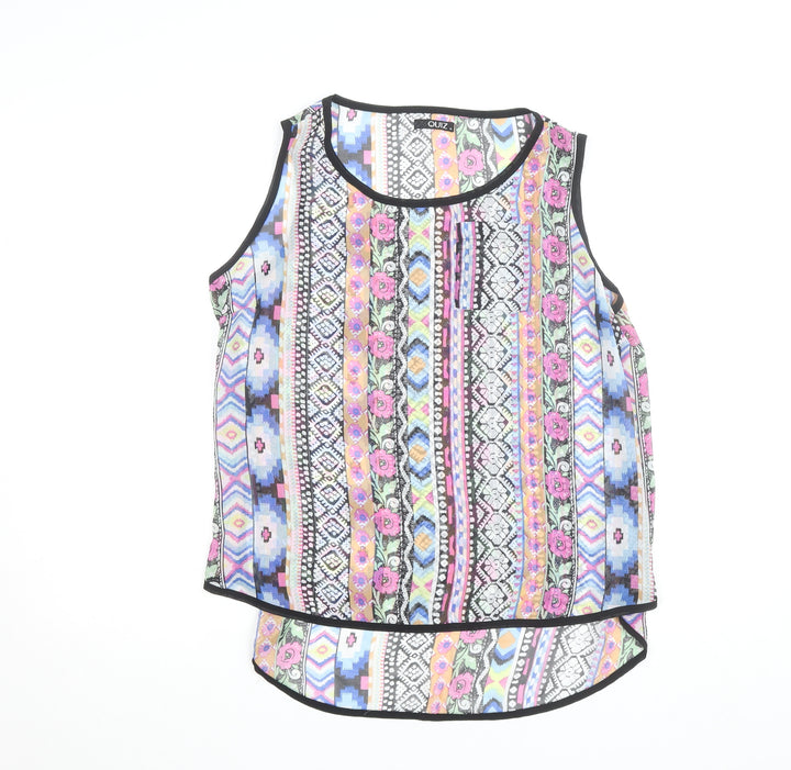 Quiz Womens Multicoloured Bohemian XL Sleeveless Camisole Top