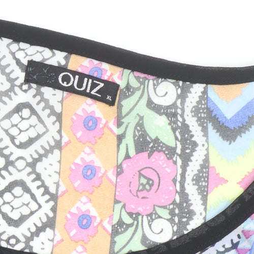 Quiz Womens Multicoloured Bohemian XL Sleeveless Camisole Top