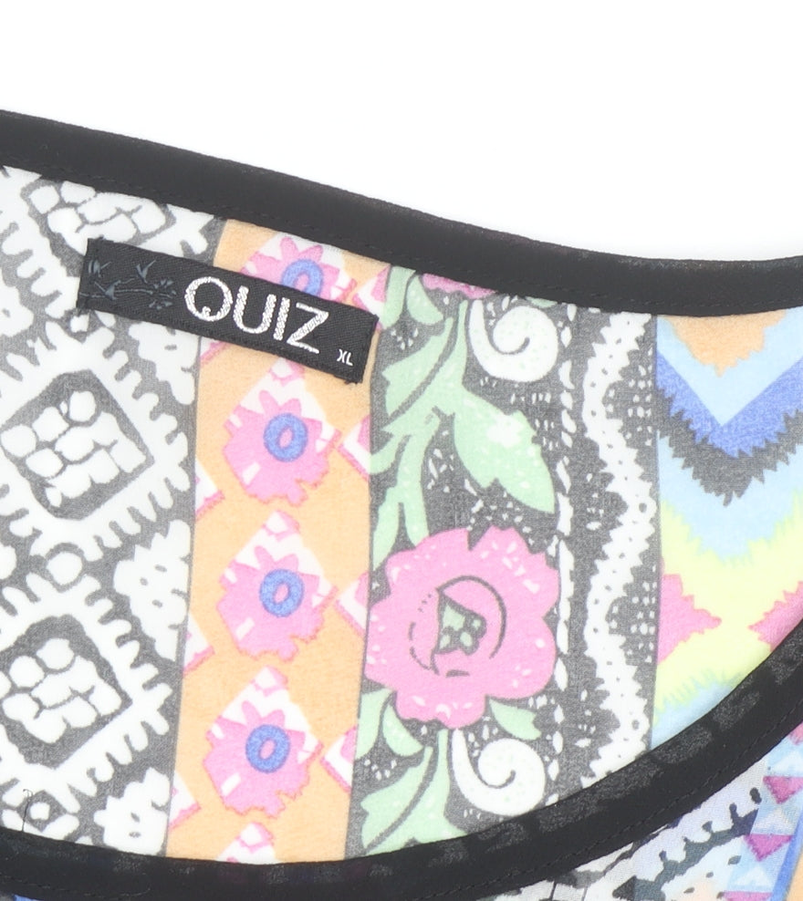 Quiz Womens Multicoloured Bohemian XL Sleeveless Camisole Top
