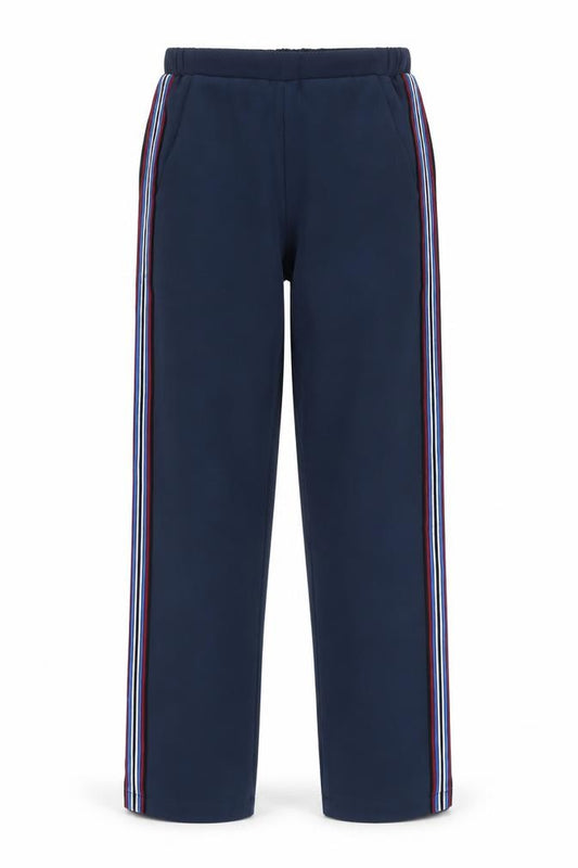 Six Ames Women's Blue Track Pants Size 10 Elastic Waist Side Stripe