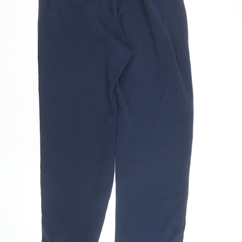 Six Ames Women's Blue Track Pants Size 10 Elastic Waist Side Stripe