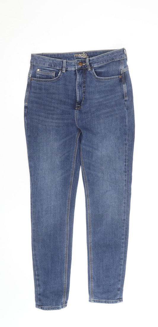 Marks and Spencer Women's Blue Skinny Magic Jeans Size 12 Regular