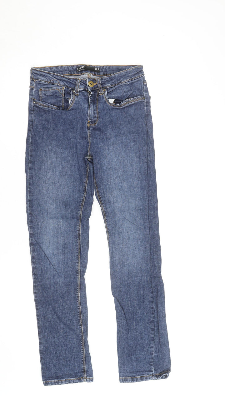 Dunnes Stores Women Blue Straight Jeans Size 10 Classic Fit Denim