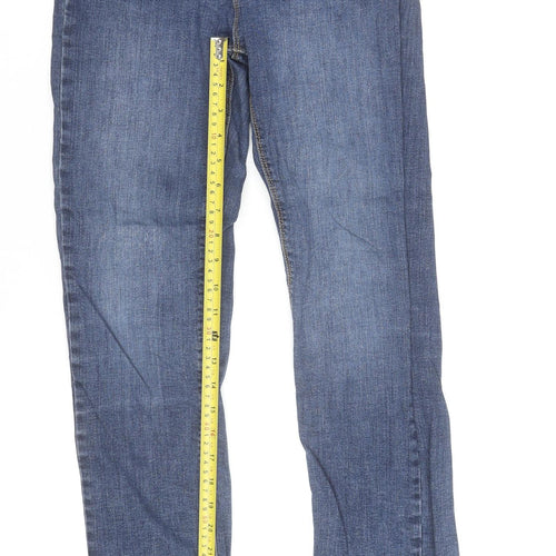 Dunnes Stores Women Blue Straight Jeans Size 10 Classic Fit Denim