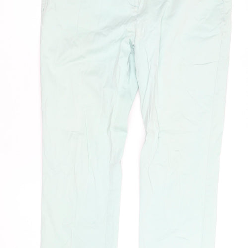 Marks and Spencer Women’s Green Straight Leg Trousers Size 14