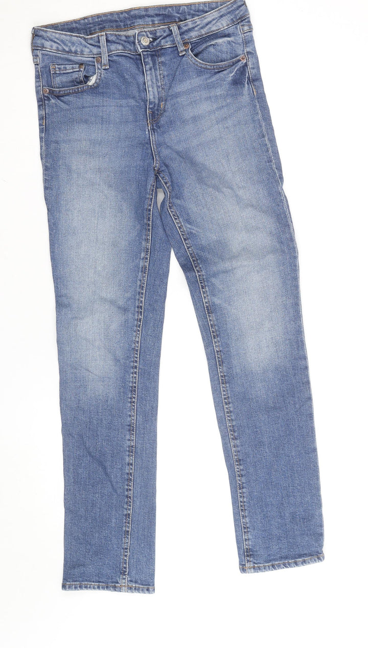 H&M Women’s Blue Slim Ankle Jeans Size 10 Regular Fit Denim
