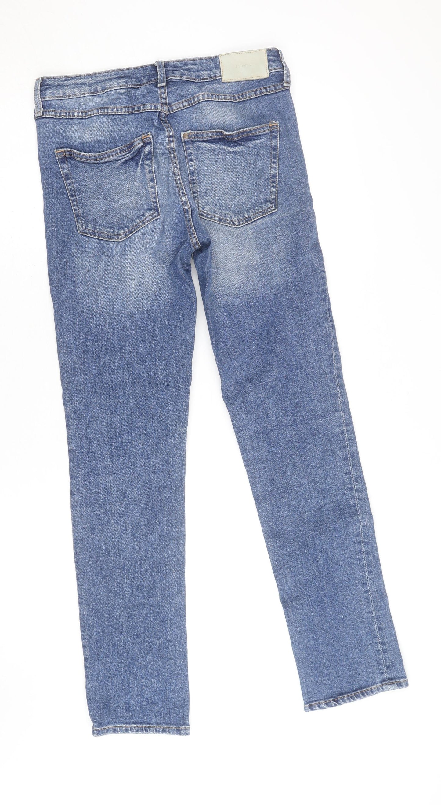 H&M Women’s Blue Slim Ankle Jeans Size 10 Regular Fit Denim
