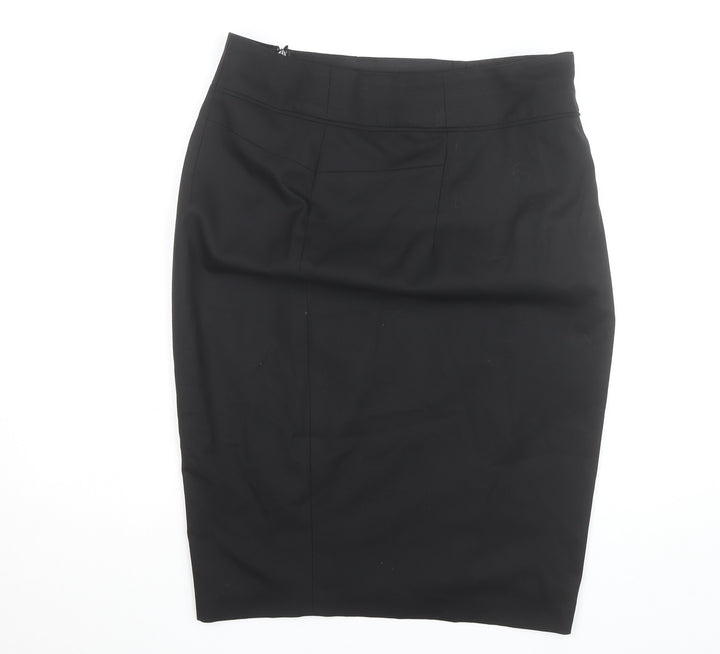 Next Women Black Size 14 Pencil Skirt Tailoring Workwear Knee Length