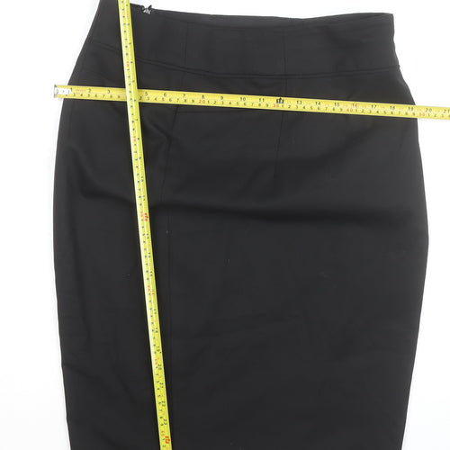Next Women Black Size 14 Pencil Skirt Tailoring Workwear Knee Length