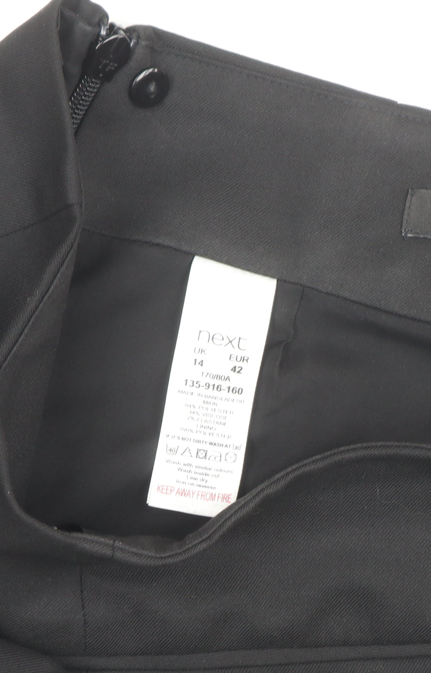 Next Women Black Size 14 Pencil Skirt Tailoring Workwear Knee Length